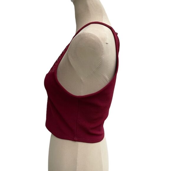 Women Keyhole Neck crop Tank Top Medium Charlotte Russe - Picture 3 of 8